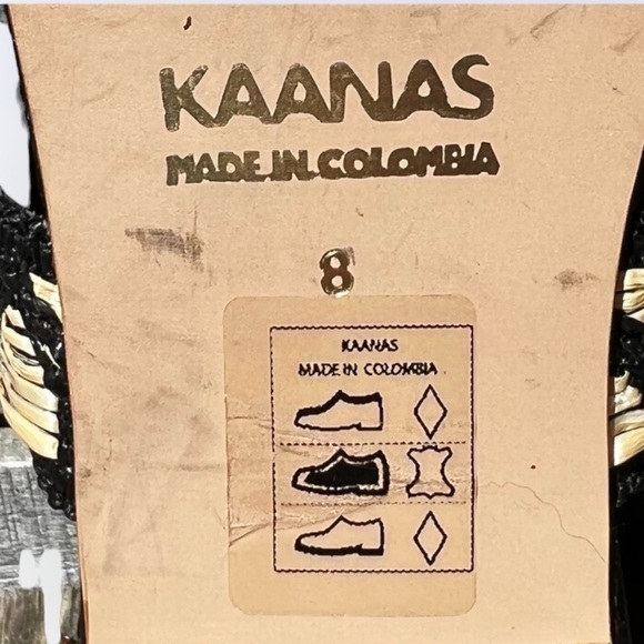 🌻Kaanas Black & Tan Woven Sandals Size 8 - Picture 10 of 10